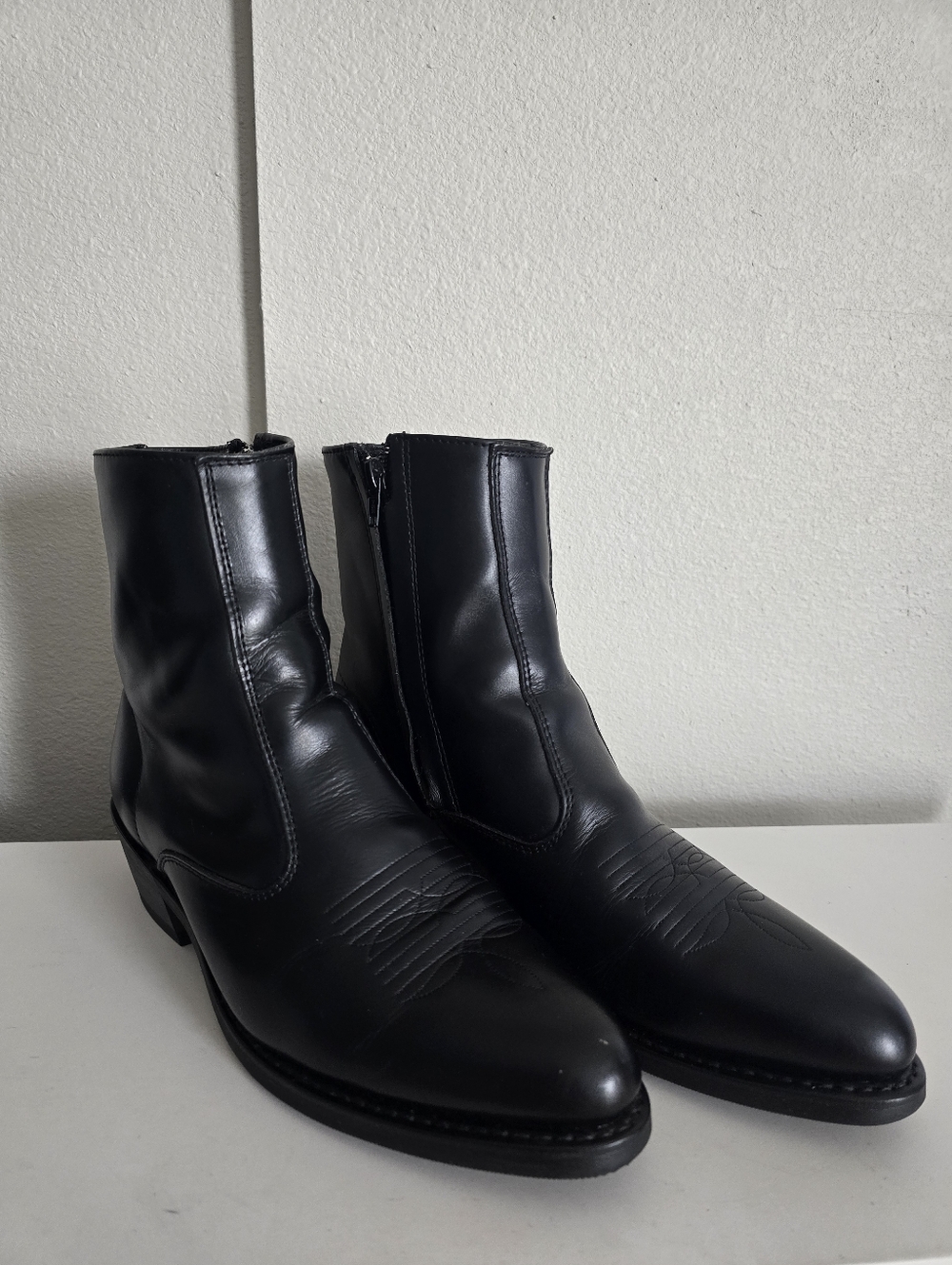 Laredo Cowboy Boots Ankle Long Haul Black Men's 8.5 Style 62001